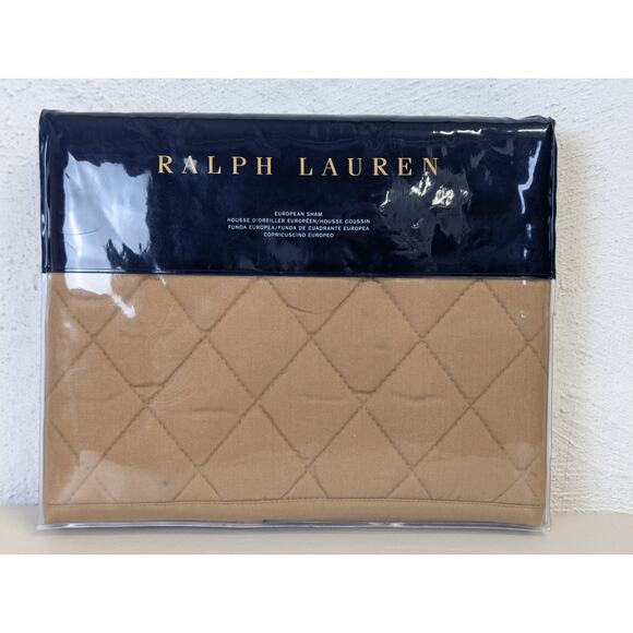 Ralph Lauren Other - New Ralph Lauren Quilted European Sham Cromwell Modern Equestrian Camel Preppy